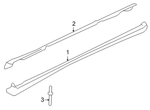 1999 Oldsmobile Bravada Exterior Trim - Pillars, Rocker & Floor Diagram