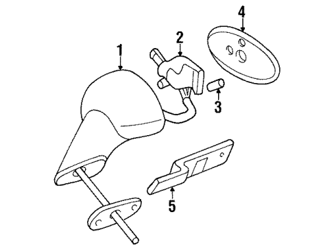 1998 Buick Riviera Mirror Outside, Rear Driver Side Diagram for 25658063