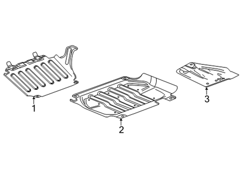 2022 GMC Yukon XL Splash Shields Diagram 1 - Thumbnail
