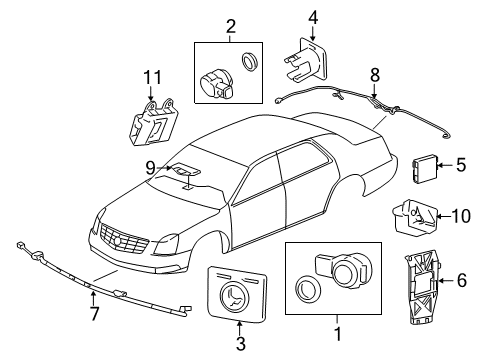 2011 Cadillac DTS Electrical Components Diagram 3 - Thumbnail