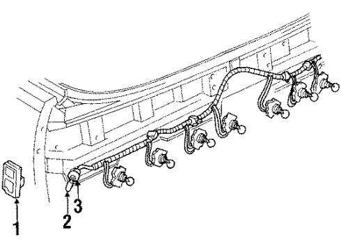 1984 Chevy Impala Front Lamps - Side Marker Lamps Diagram 1 - Thumbnail