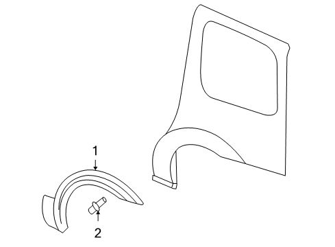 2005 Pontiac Montana Exterior Trim - Side Panel Diagram 1 - Thumbnail