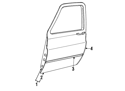 1985 Chevy C20 Door & Components Diagram