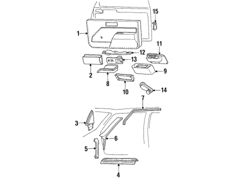 1990 Chevy Corsica Interior Trim Diagram 1 - Thumbnail