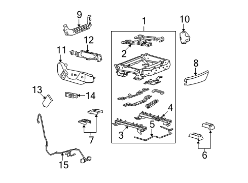 2008 Cadillac CTS Tracks & Components Diagram 4 - Thumbnail