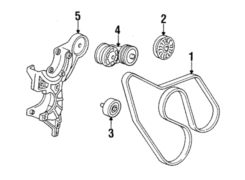 1988 Chevy K1500 Belts & Pulleys, Cooling Diagram 1 - Thumbnail