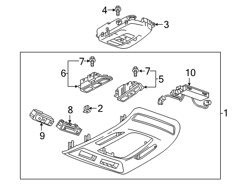 2019 Cadillac CT6 Mirror Assembly, Passenger Side Diagram for 84027648