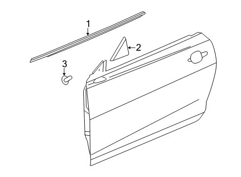 2014 Chevy Camaro Exterior Trim - Door Diagram
