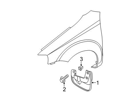 2007 Chevy Aveo5 Exterior Trim - Fender Diagram