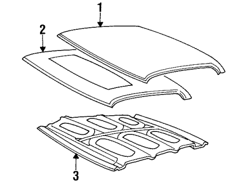 1998 Cadillac DeVille Drip Weatherstrip, Driver Side Diagram for 25660260