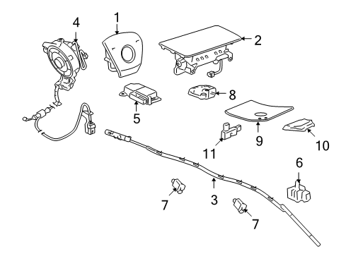 2012 Chevy Silverado 1500 Air Bag Components Diagram 1 - Thumbnail