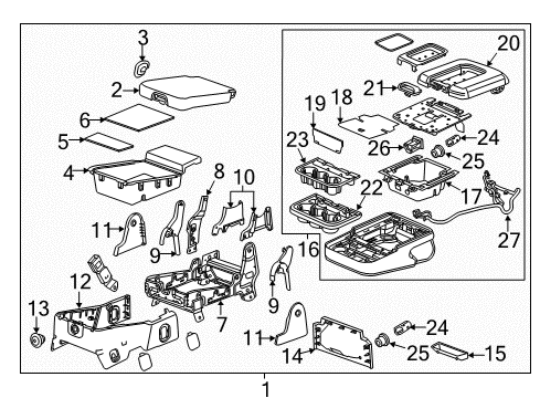 2018 Chevy Silverado 2500 HD Front Seat Components Diagram 2 - Thumbnail