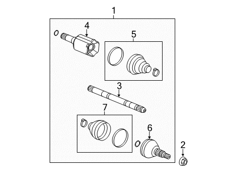2012 Buick LaCrosse Drive Axles - Front Diagram