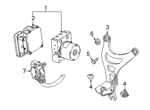 2021 Chevy Malibu ABS Components Diagram