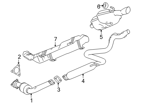 2008 Chevy Cobalt Exhaust Components Diagram 3 - Thumbnail