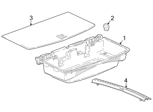 2023 Chevy Traverse Interior Trim - Rear Body Diagram