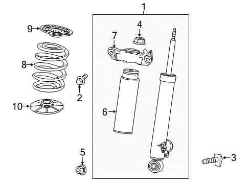 2020 Chevy Impala Shocks & Components - Rear Diagram