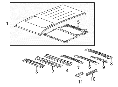 2012 Chevy Equinox Roof & Components Diagram 1 - Thumbnail