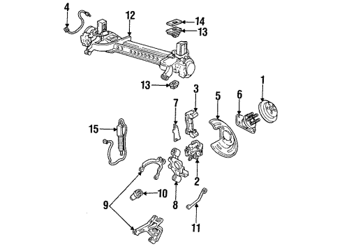 1993 Cadillac Allante Crankshaft Position Sensor, Rear Diagram for 25717076