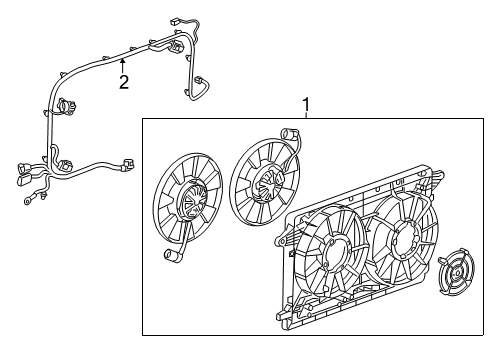 2019 Chevy Volt Cooling System, Radiator, Water Pump, Cooling Fan Diagram 2 - Thumbnail