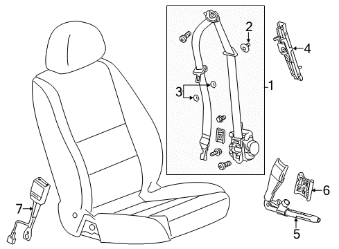 2020 Chevy Impala Front Seat Belts Diagram