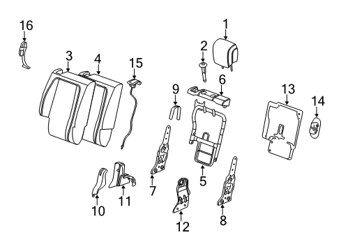 2011 Chevy Equinox Rear Seat Components Diagram 2 - Thumbnail