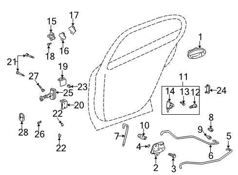 2005 Buick LeSabre Door & Components Diagram