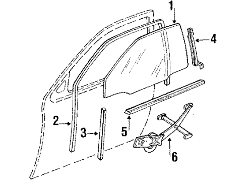 1993 Pontiac LeMans Door Check Diagram for 90245295