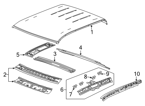 2017 Chevy Silverado 2500 HD Roof & Components Diagram 3 - Thumbnail