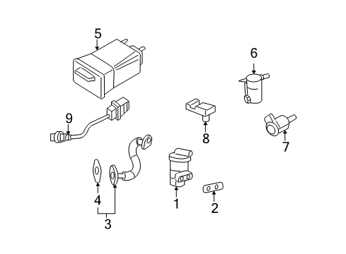 2008 Chevy Uplander Emission Components Diagram