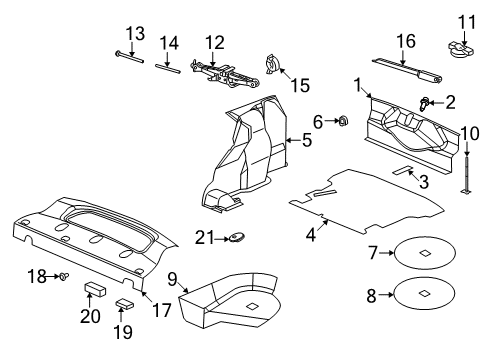 2006 Saturn Ion Interior Trim - Rear Body Diagram