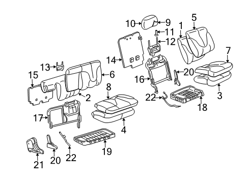 2006 Hummer H2 Second Row Seats Diagram