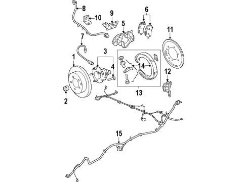 2004 Oldsmobile Silhouette ABS Sensor Wire Diagram for 10300460