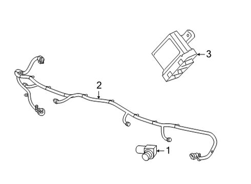2022 GMC Yukon Parking Aid Diagram 1 - Thumbnail