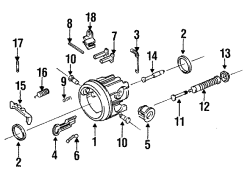 1996 Oldsmobile 88 Steering Column, Steering Wheel Diagram 3 - Thumbnail