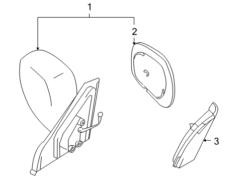2002 Chevy Tracker Outside Mirrors Diagram 1 - Thumbnail