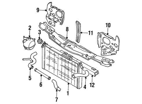 1993 Pontiac LeMans Radiator & Components Diagram