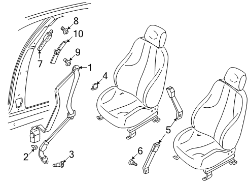 2002 Chevy Malibu Front Seat Belts Diagram