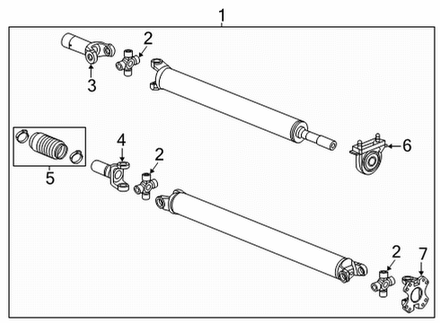 2020 Chevy Silverado 2500 HD Drive Shaft - Rear Diagram 2 - Thumbnail