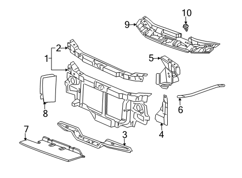 2020 Chevy Express 2500 Radiator Support Diagram 1 - Thumbnail