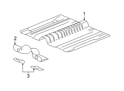 2005 Chevy Impala Pillars, Rocker & Floor - Floor & Rails Diagram