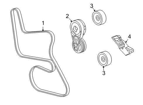 2005 Saturn Relay Belts & Pulleys Diagram