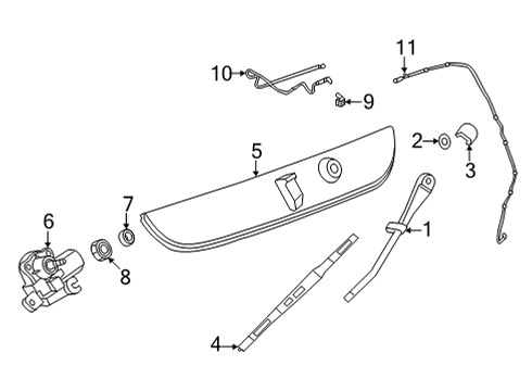 2023 Cadillac Escalade Washer Hose, Rear Diagram for 84699056