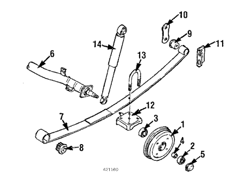 1986 Chevy Sprint Seat Diagram for 96052197