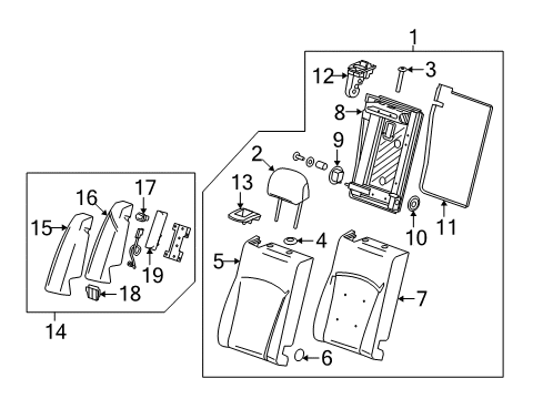 2016 Buick LaCrosse Latch, Rear Diagram for 13263581