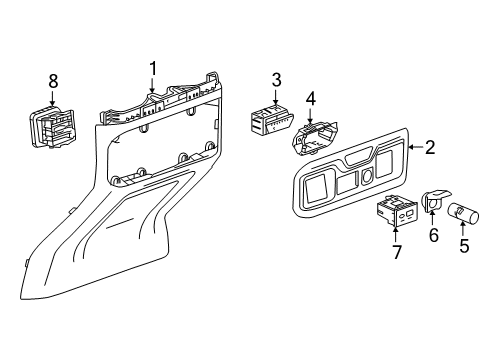 2022 Chevy Silverado 1500 Center Console Diagram 4 - Thumbnail