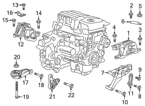 2024 Chevy Malibu Engine Mounting Diagram