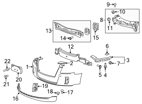 2013 GMC Terrain Side Retainer, Front Driver Side Diagram for 84086309