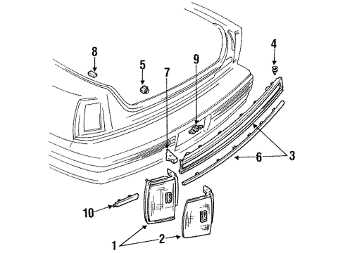 1994 Oldsmobile 98 Rear Lamps Diagram