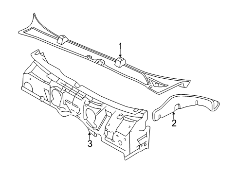 2005 Buick Park Avenue Cowl Diagram